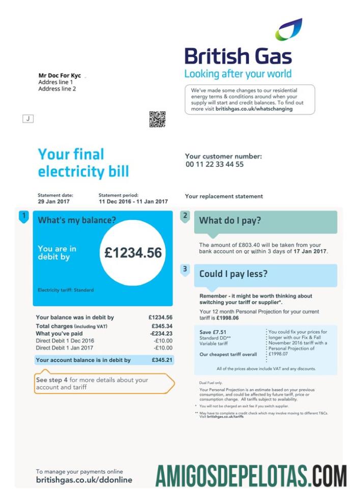 Para baixar modelo PSD de conta de gás britânica do Reino Unido